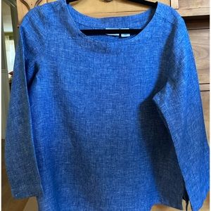 Sigrid Olsen Med Linen Top First 2 pics are ironed Second pic true color